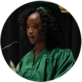 Student Speaker Natara Boateng,