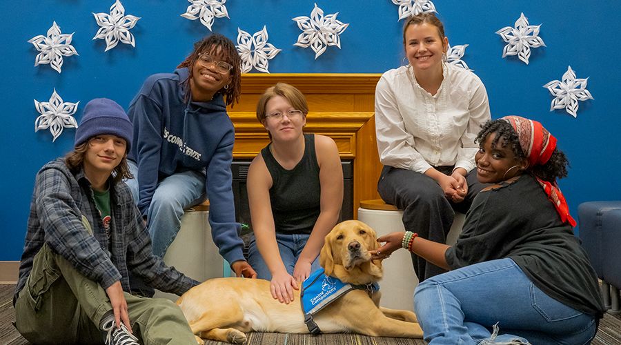 Diggy and students