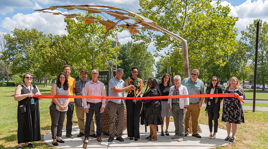 Sculpture Ribbon Cutting