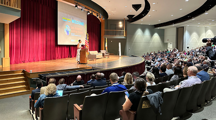 President Cheek addresses Tech Council audience in JBK Theater