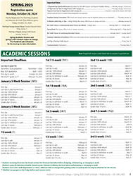 Spring Academic Calendar