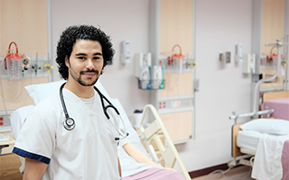man with stethescope