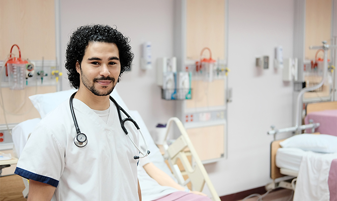 man with stethescope