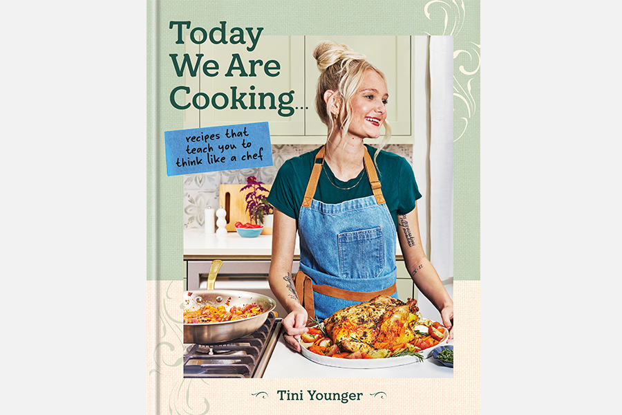 Cover of Tini Younger Cookbook with Text "Today We Are Cooking"